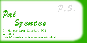 pal szentes business card
